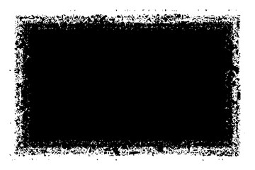 Grunge black spot on a white background. Abstract ink blot