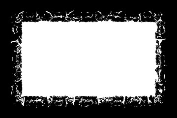 Grunge frame. Black template on a white background with a place under the text