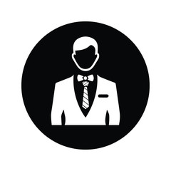 Avatar, fashion, boss, men clothing icon