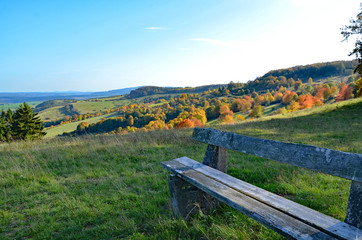 bunter Herbstwald in der Thüringer Rhön