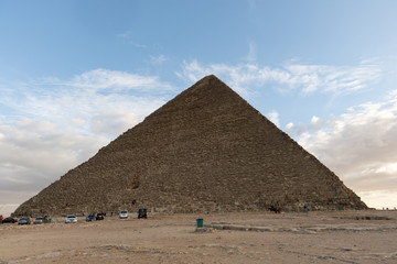 Fototapeta na wymiar The Great Pyramid of Giza (also known as the Pyramid of Khufu or the Pyramid of Cheops)