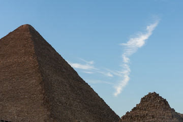 The Great Pyramid of Giza (also known as the Pyramid of Khufu or the Pyramid of Cheops)