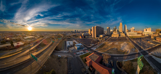 Kansas city downtown to the south