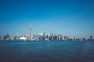Toronto skyline with a neat blue, Toronto, Ontario, Canada