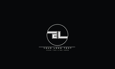 EL ,LE ,E ,L  Letter Logo Design with Creative Modern Trendy Typography - obrazy, fototapety, plakaty