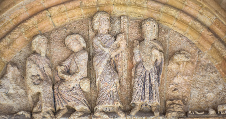 detalle fachada principal iglesia de San millán, Segovia