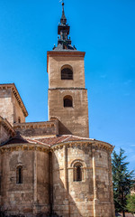 campanario y abside iglesia de san millan, segovia