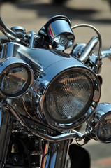 Scheinwerfer, Chrome, Motorrad, 