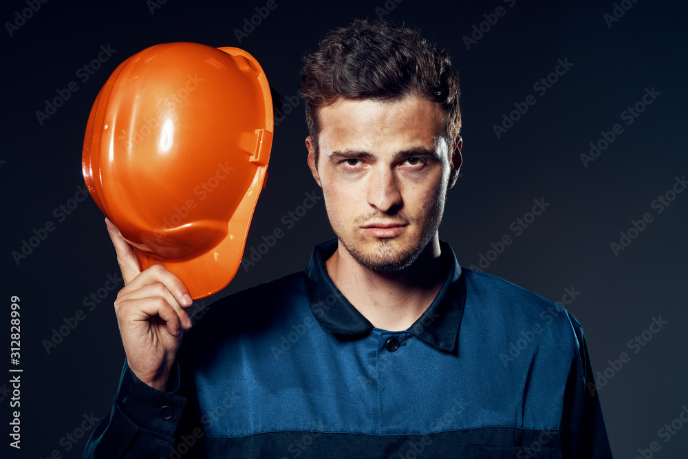 Wall mural young man with ball