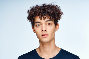 Obraz premium portrait of young man with long hair