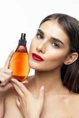 Fototapeta premium beautiful woman bare shoulders clean skin