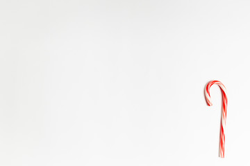 candy canes one white background