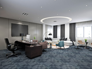 3d render modern office interior