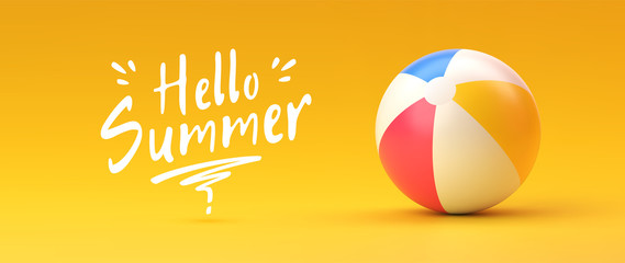 Beach ball. Summer and vacations concept