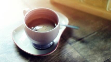 cup of coffee on table