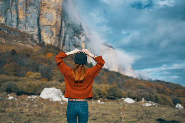 hiker in the mountains