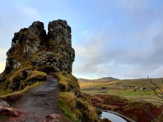 landscape with rocks and blue sky