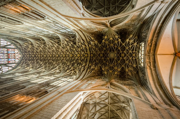 Gloucester Cathedral ceiling above the choir, impressive structure