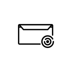 message icon design line style, fingerprint icon, logo and presentation template