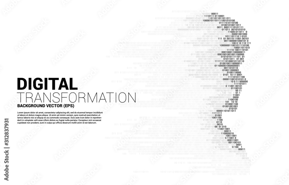 Aufkleber vector silhouette of man head from pixel transformation . concept background human future and techno