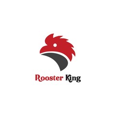 Rooster King logo simple and food