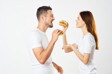 young couple having breakfast