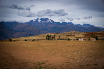 Fototapeta na wymiar Chicón and Sahuasiray in the Urubamba Range, Cusco Peru
