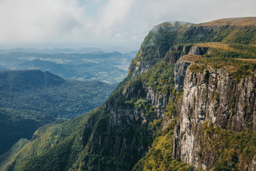 Fototapeta na wymiar Fortaleza Canyon with steep rocky cliffs