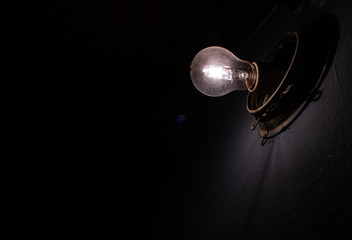 light bulb in the dark