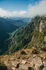 Fortaleza Canyon with steep rocky cliffs