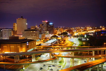 Memphis downtown and riverfront building, State of Tennessee	
