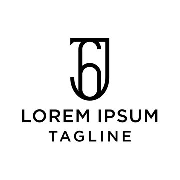 initial letter logo 6J, J6 logo template 