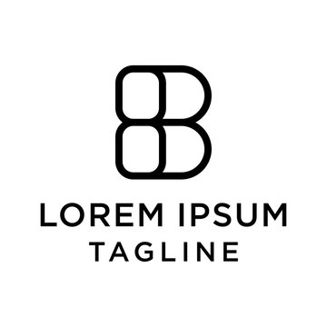 initial letter logo 8B, B8 logo template