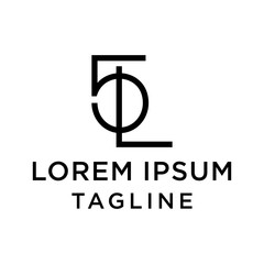 initial letter logo 5L, L5 logo template 
