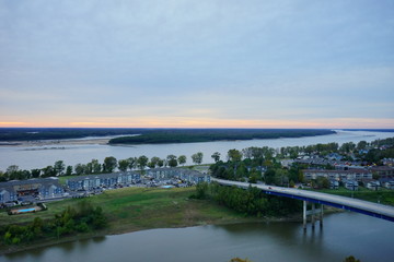 Fototapeta premium Memphis downtown and riverfront building, State of Tennessee