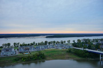 Mississippi river front park at Memphis 