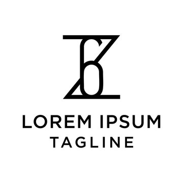initial letter logo 6Z, Z6 logo template