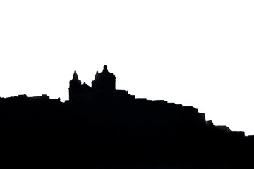 Fototapeta premium Medieval Fortified City with Cathedral 