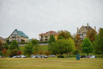 Fototapeta na wymiar Memphis city autumn landscape, State of Tennessee