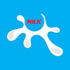 Splash MILK vector illustration Background design template