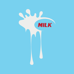 Splash MILK vector illustration Background design template
