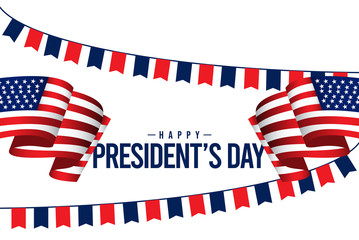 Happy president's day vector template. Design for banner, greeting cards or print.