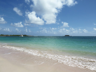 Turquoise waters in the Caribbean Sea. Tropical landscape