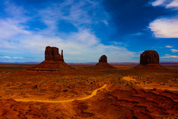 Iconic view in Monument Valley Utah