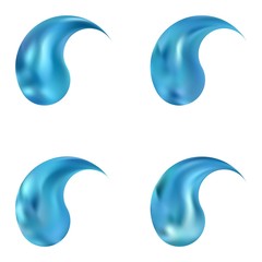 Kit of blurred backgrounds with yin or yang.