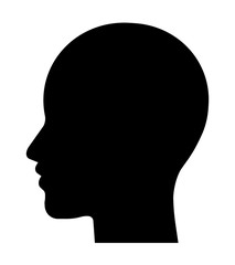 横顔のシルエット