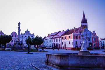 Telc village in Czech republic at sunrise