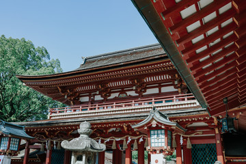 Dazaifu Tenmangu Shrine is as well as sites related to Dazaifu's role as the region's administrative center. Locate in quiet city at Dazaifu, Fukuoka, Japan.