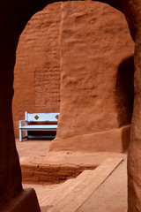 Inside a ruin at Pecos National Park