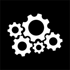 5 Gear or cog vector icon symbolize setting and team work